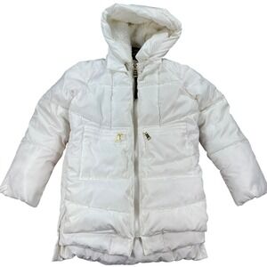 Juicy Couture Jacker Women's Medium White Pink Black Label Puffer‎ Coat